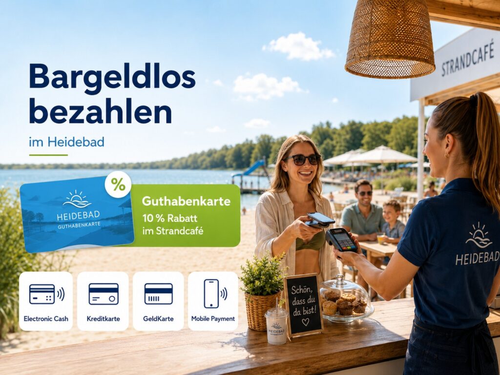 Bargeldlos bezahlen Heidebad Halle