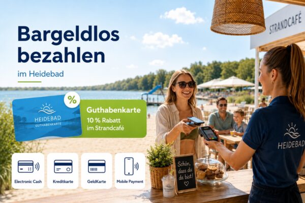 Bargeldlos bezahlen Heidebad Halle